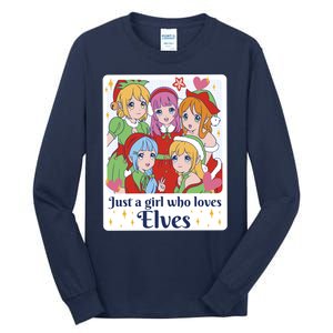 Just A Girl Who Loves Elves Anime Christmas Tall Long Sleeve T-Shirt