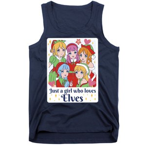 Just A Girl Who Loves Elves Anime Christmas Tank Top