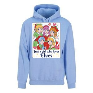 Just A Girl Who Loves Elves Anime Christmas Unisex Surf Hoodie