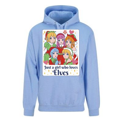 Just A Girl Who Loves Elves Anime Christmas Unisex Surf Hoodie