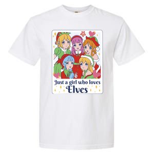 Just A Girl Who Loves Elves Anime Christmas Garment-Dyed Heavyweight T-Shirt