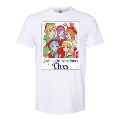 Just A Girl Who Loves Elves Anime Christmas Softstyle CVC T-Shirt