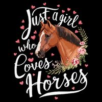 Just A Girl Who Loves Horses Horse 16 in Basic Backpack
