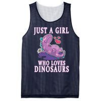 Just A Girl Who Loves Dinosaurs Cute Floral Girl Teens Gift Mesh Reversible Basketball Jersey Tank