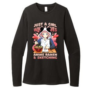 Just A Girl Who Loves Anime Ramen And Sketching Womens CVC Long Sleeve Shirt