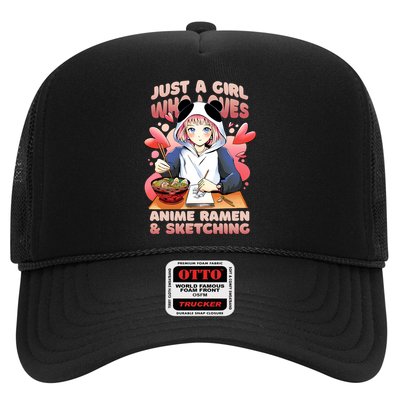 Just A Girl Who Loves Anime Ramen And Sketching Trucker Hat