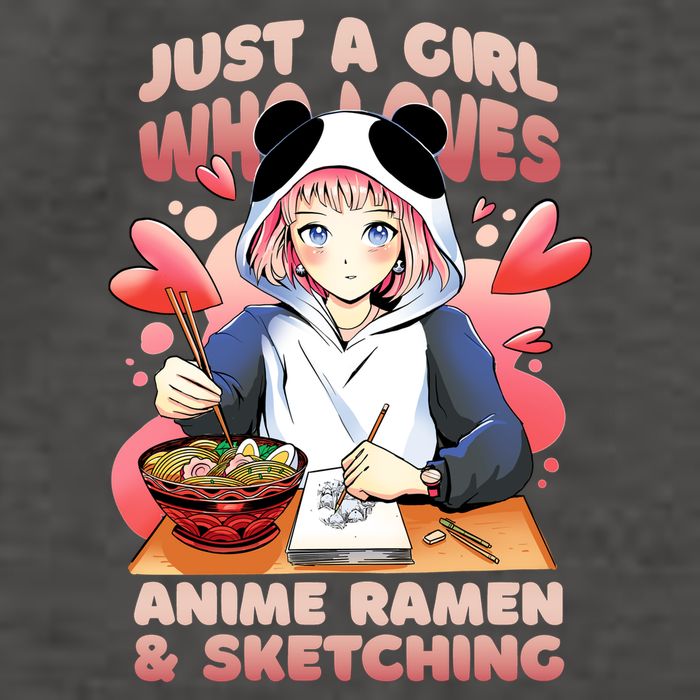 Just A Girl Who Loves Anime Ramen And Sketching Vector Backpack