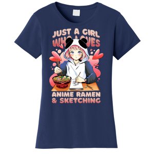 Just A Girl Who Loves Anime Ramen And Sketching Women's T-Shirt