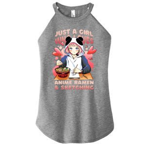 Just A Girl Who Loves Anime Ramen And Sketching Women's Perfect Tri Rocker Tank