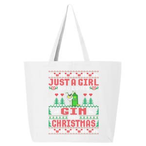 Just A Girl Who Loves Gin And Christmas Ing Xmas Party Funny Gift 25L Jumbo Tote