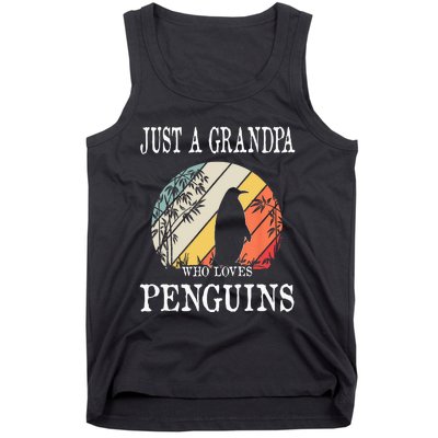 Just A Grandpa Who Loves Penguins Tank Top