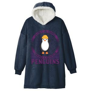 Just A Girl Who Loves Penguins Hooded Wearable Blanket