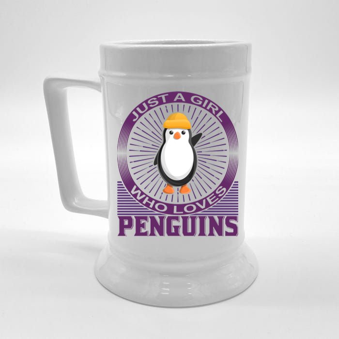 Just A Girl Who Loves Penguins Beer Stein