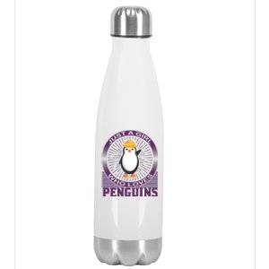 Just A Girl Who Loves Penguins Stainless Steel Insulated Water Bottle