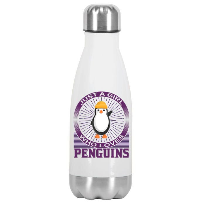 Just A Girl Who Loves Penguins Stainless Steel Insulated Water Bottle