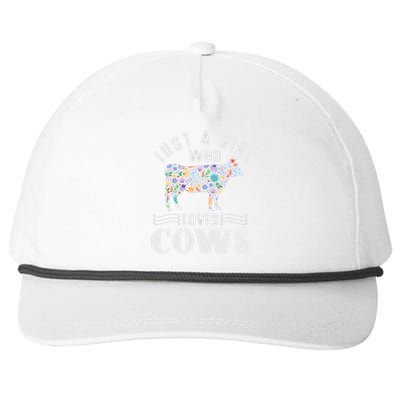 Just A Girl Who Loves Cows Snapback Five-Panel Rope Hat