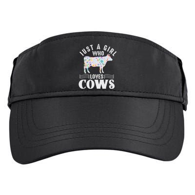 Just A Girl Who Loves Cows Adult Drive Performance Visor