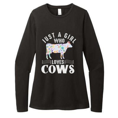 Just A Girl Who Loves Cows Womens CVC Long Sleeve Shirt