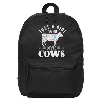 Just A Girl Who Loves Cows 16 in Basic Backpack