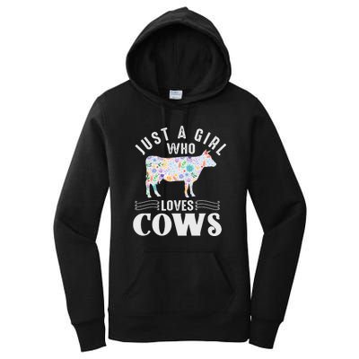 Just A Girl Who Loves Cows Women's Pullover Hoodie