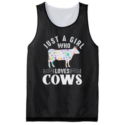 Just A Girl Who Loves Cows Mesh Reversible Basketball Jersey Tank