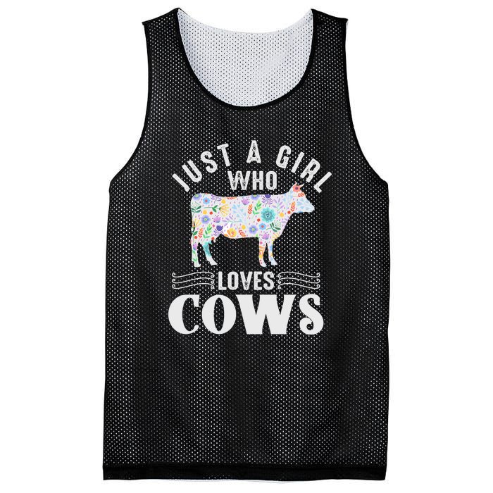 Just A Girl Who Loves Cows Mesh Reversible Basketball Jersey Tank