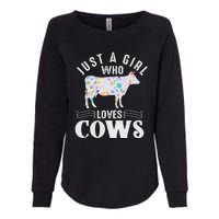 Just A Girl Who Loves Cows Womens California Wash Sweatshirt