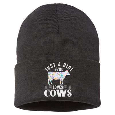 Just A Girl Who Loves Cows Sustainable Knit Beanie