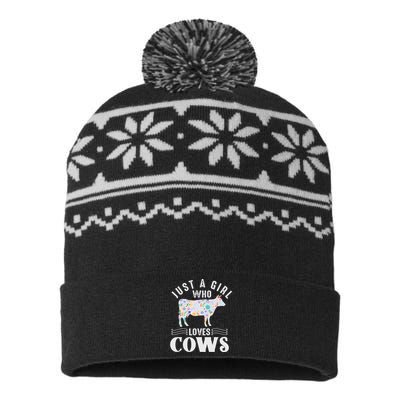 Just A Girl Who Loves Cows USA-Made Snowflake Beanie