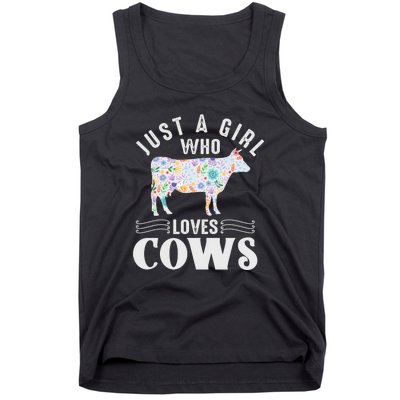 Just A Girl Who Loves Cows Tank Top