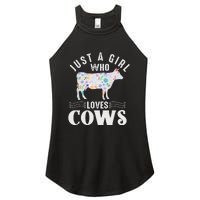 Just A Girl Who Loves Cows Women's Perfect Tri Rocker Tank