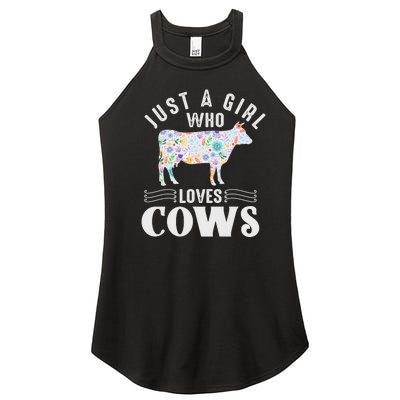 Just A Girl Who Loves Cows Women's Perfect Tri Rocker Tank