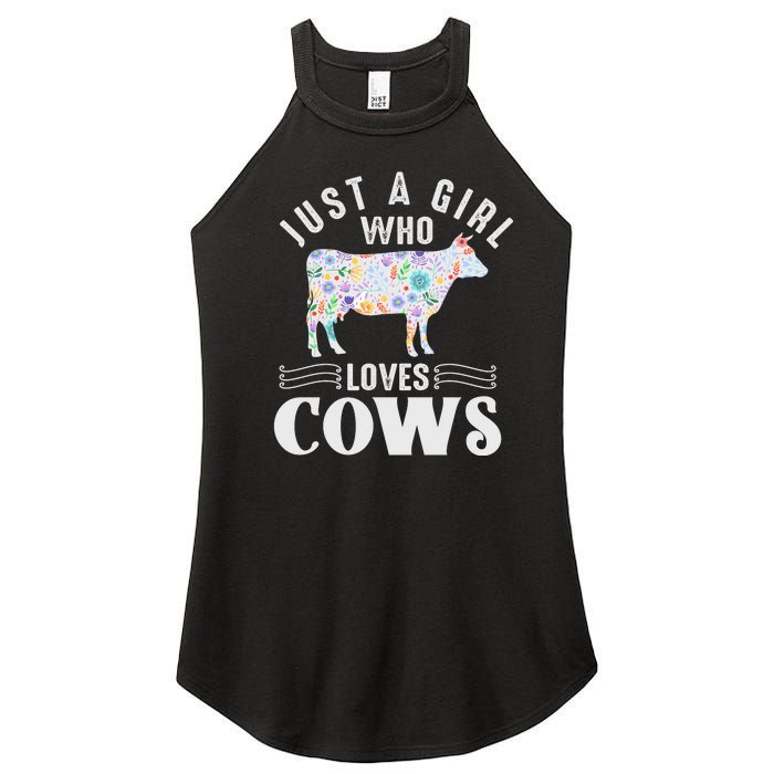 Just A Girl Who Loves Cows Women's Perfect Tri Rocker Tank