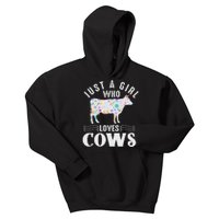 Just A Girl Who Loves Cows Kids Hoodie