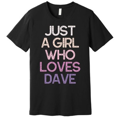 Just A Girl Who Loves Dave Name Premium T-Shirt