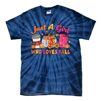 Just A Girl Who Loves Fall Tie-Dye T-Shirt