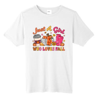 Just A Girl Who Loves Fall Tall Fusion ChromaSoft Performance T-Shirt