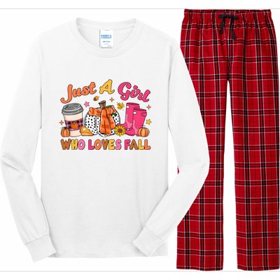 Just A Girl Who Loves Fall Long Sleeve Pajama Set