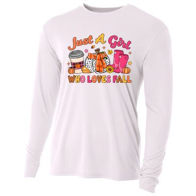 Just A Girl Who Loves Fall Cooling Performance Long Sleeve Crew