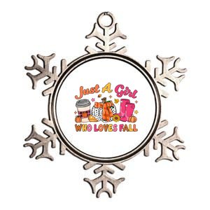 Just A Girl Who Loves Fall Metallic Star Ornament