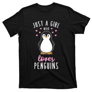 Just A Girl Who Loves Penguins T Shirt Cute Nature Toddlers T-Shirt