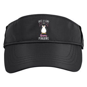 Just A Girl Who Loves Penguins T Shirt Cute Nature Toddlers Adult Drive Performance Visor