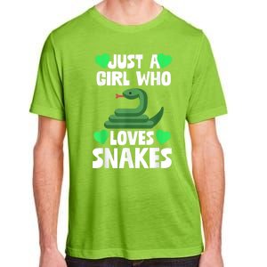 Just A Girl Who Loves Snakes Snake Lover Gift Adult ChromaSoft Performance T-Shirt