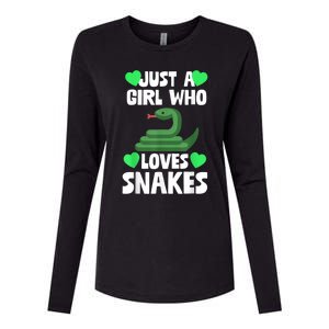 Just A Girl Who Loves Snakes Snake Lover Gift Womens Cotton Relaxed Long Sleeve T-Shirt