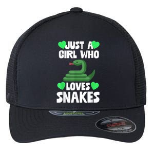 Just A Girl Who Loves Snakes Snake Lover Gift Flexfit Unipanel Trucker Cap