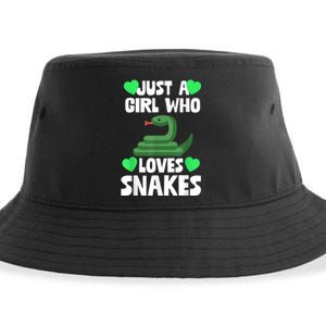 Just A Girl Who Loves Snakes Snake Lover Gift Sustainable Bucket Hat