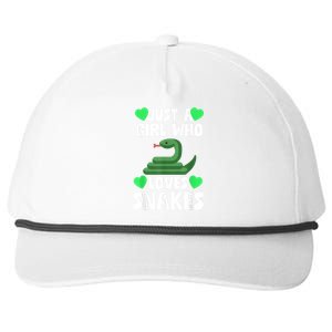 Just A Girl Who Loves Snakes Snake Lover Gift Snapback Five-Panel Rope Hat