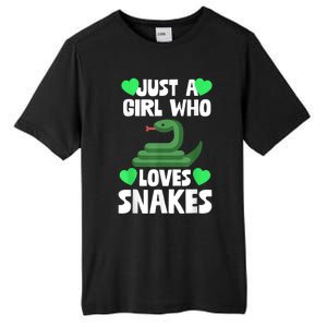 Just A Girl Who Loves Snakes Snake Lover Gift Tall Fusion ChromaSoft Performance T-Shirt