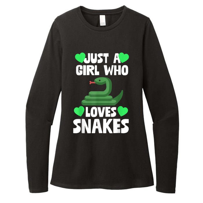 Just A Girl Who Loves Snakes Snake Lover Gift Womens CVC Long Sleeve Shirt