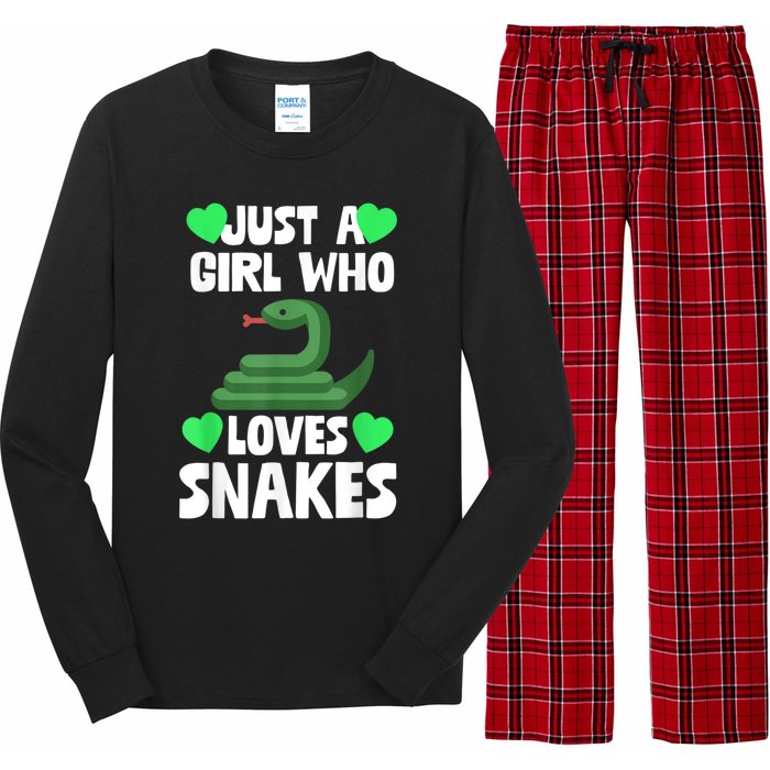 Just A Girl Who Loves Snakes Snake Lover Gift Long Sleeve Pajama Set